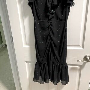 Wayf Black Dress with Polka Dots